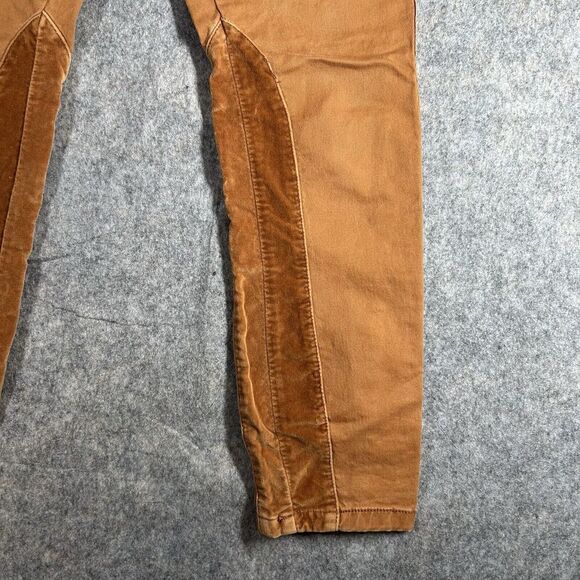 Pilcro Anthropologie Pants Womens 6 Burnt Orange Skinny Jeans Zip Pockets Velvet - Picture 6 of 10